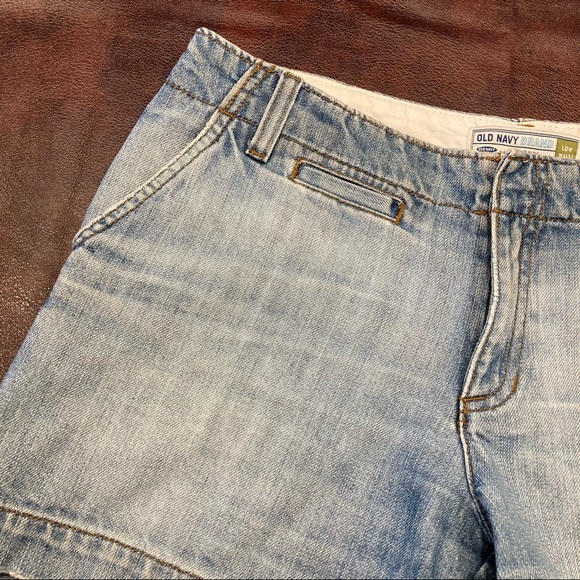Faded Light Wash Denim Jean Shorts - Picture 2 of 8
